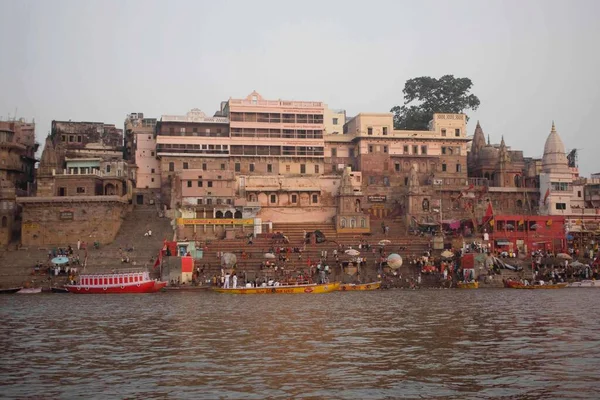Dashwamedh Ghat Belangrijkste Ghat Ganga Rivier Varanasi Uttar Pradesh India — Stockfoto