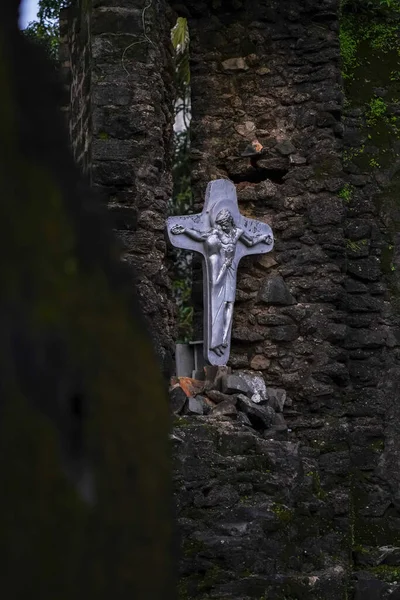 Kruis Van Gebroken Kerk Dominicaanse Klooster Rua Martim Afonso Fort — Stockfoto