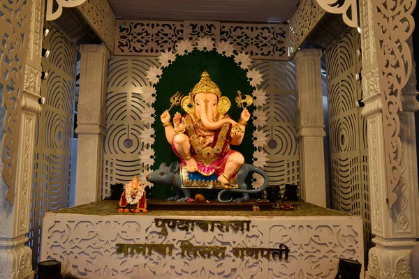 Guruji Talim Ganpati Laxmi Road Pune Maharashtra Indie Manache Ganapati — Zdjęcie stockowe