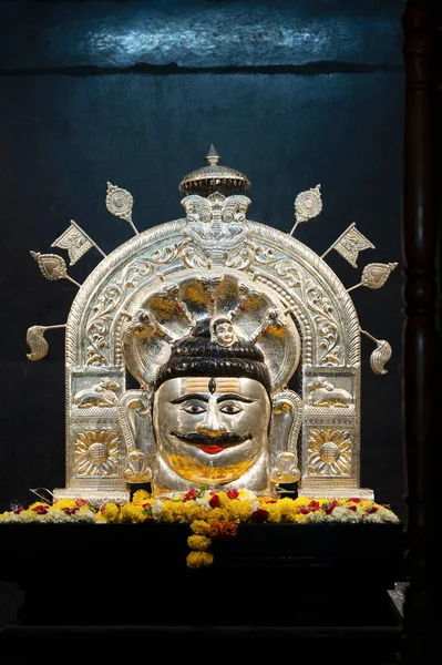 Idolo Nel Tempio Shri Saptakoteshwar Situato Fatorpa Del Quepem Taluka — Foto Stock