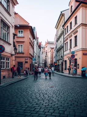 Old street with cobble stones in Prague