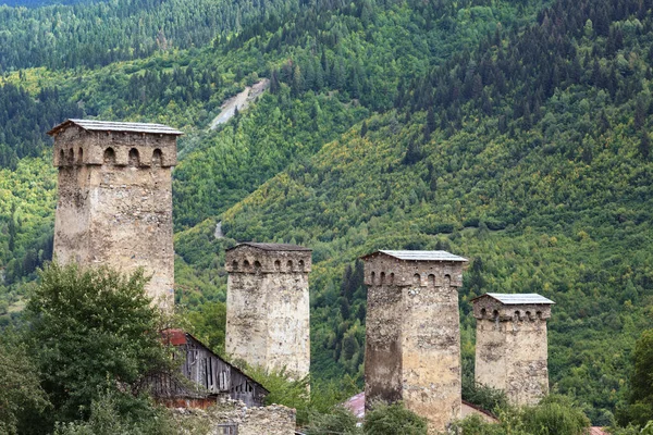 Svanetia Nın Turizm Simgesi Ortaçağ Svan Kulesi Georgia — Stok fotoğraf