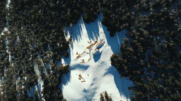 Aérea Drone Top Vista Del Campanile Basso Los Alpes Italianos — Vídeos de Stock