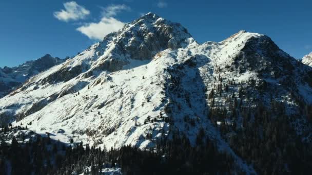 Blick Von Oben Auf Den Campanile Basso Den Dolomiten Nahe — Stockvideo