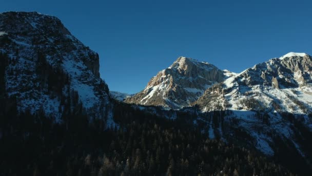 Aerial Drone Top Widok Campanile Basso Dolomitach Alpy Włoskie Pobliżu — Wideo stockowe