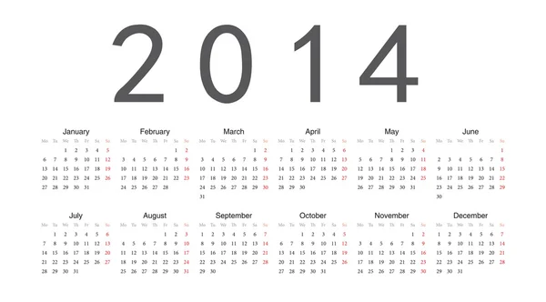Calendario simple — Vector de stock