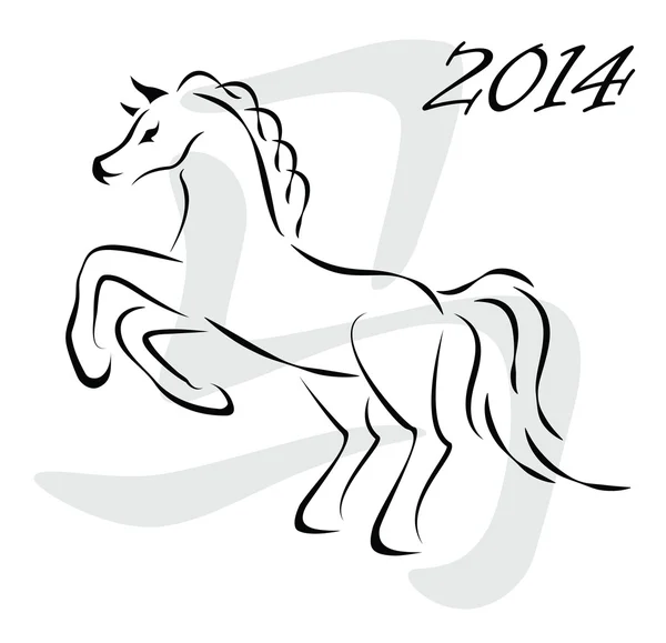 Vector horse 2014 — Stock Vector