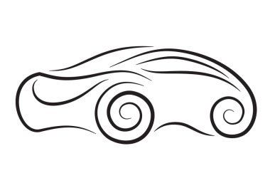 kavramsal araba silüeti vektör