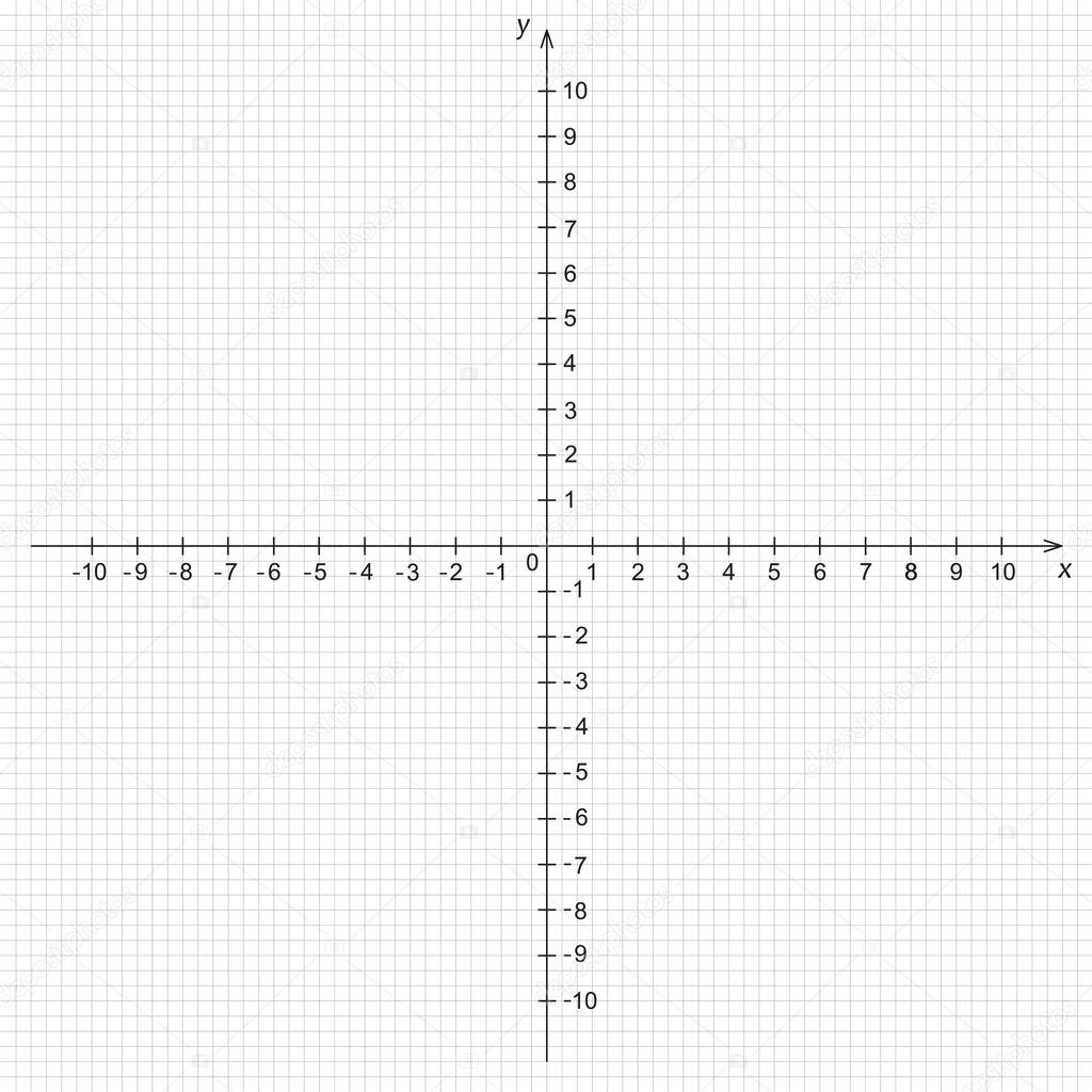 Illustration of mathematics system of coordinate