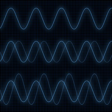 ızgara üzerinde mavi Neon diyagramları