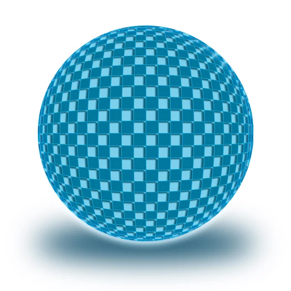 Turquoise chekered sphere — Stock Photo, Image
