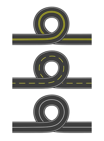 Conjunto de caminos vectoriales con bucle — Vector de stock