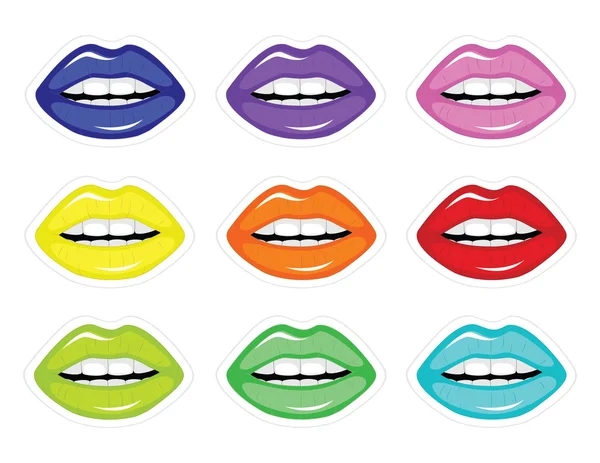 Conjunto de labios — Vector de stock