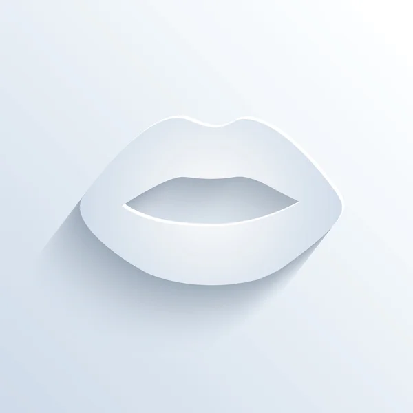 Lippen-Symbol mit Schatten — Stockvektor