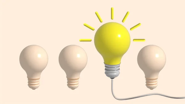 Parlak neon lambalı bir ampul
