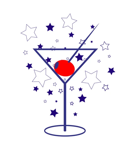 Ünneplés Martini csillagok — Stock Vector