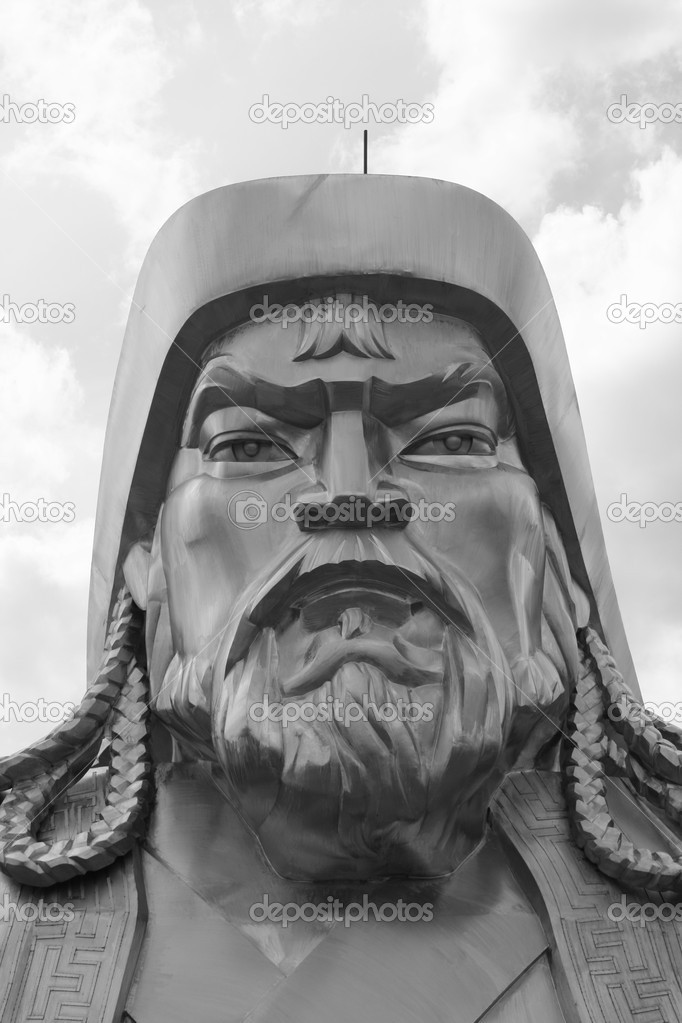 The head of the statue of Genghis Khan in Mongolia