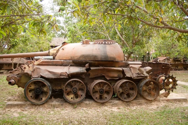 Старый советский танк — стоковое фото