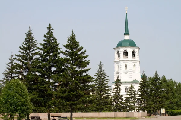 이르쿠츠크 시에서에서 구세주의 교회 — 스톡 사진
