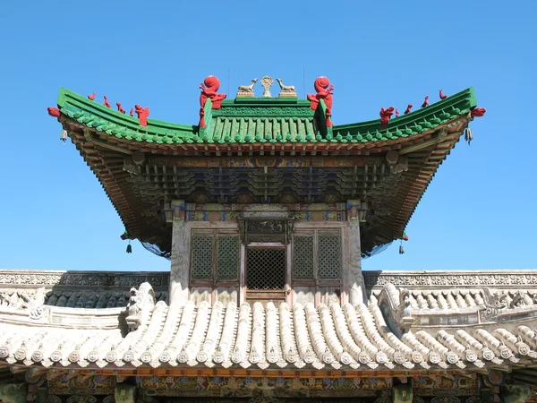 Il tetto del monastero mongolo — Foto Stock