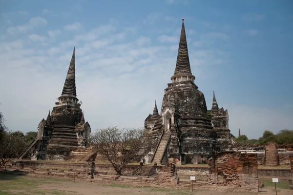 Wat Phra Si Sanpete (Wat Phra Σρι Sanpetch) - το μεγαλύτερο ναό σε Αγιουτχάγια — Φωτογραφία Αρχείου