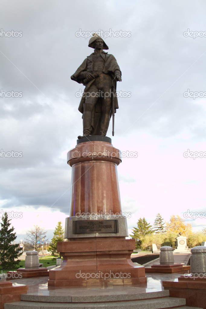 The monument to the founder of the city of Krasnoyarsk