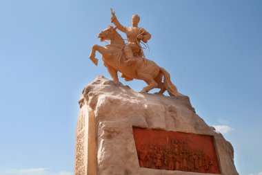 Ulan Batur, Moğolistan'ın başkentinde sukhbaatar anıt Batur