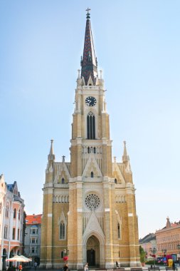 Gotik katedral içinde şehir, novi sad, Sırbistan