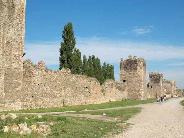 中的斯梅代雷沃，塞尔维亚镇中世纪堡垒的墙壁 — 图库照片