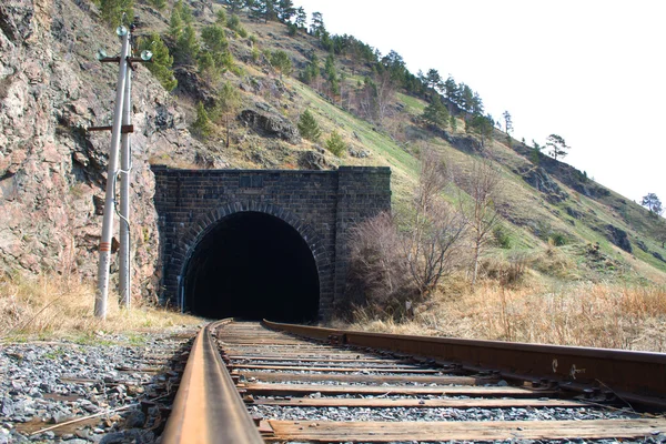 A régi Bajkál vasúti alagutak — Stock Fotó