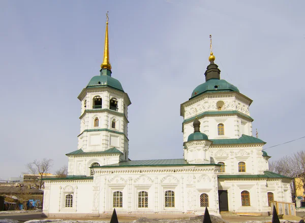 Храм Святой Троицы (Свято-Троицкого) в Иркутске — стоковое фото