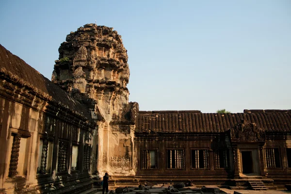 在吴哥，柬埔寨古代寺的废墟 — 图库照片