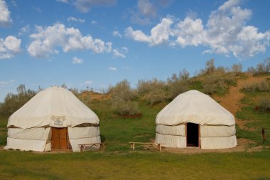 Özbekistan kyzylkum çölde kazak yurt