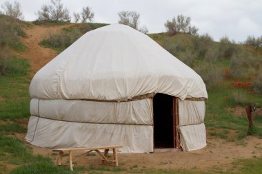 Özbekistan kyzylkum çölde kazak yurt