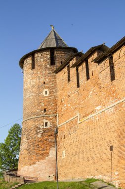 duvarları ve kuleler novgorod Kremlin'in güneşli havalarda