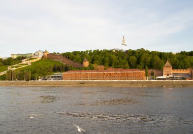 Nijniy novgorod volga Nehri'nde şehir görüntüsü