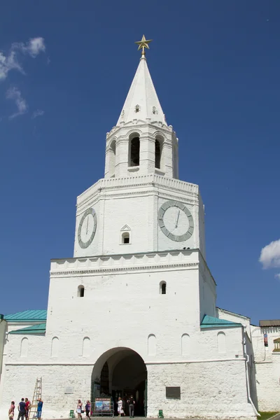 Spasskaja Toren van het Kazan Kremlin — Stockfoto