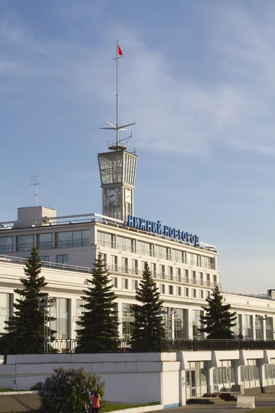 Вид на речной вокзал в Нижнем Новгороде — стоковое фото