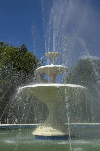 Fountain on a sunny day in a city park in Nizhny Novgorod — Stock Photo, Image