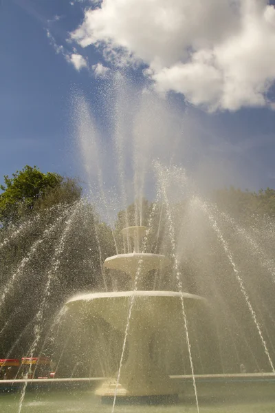 Fountain on a sunny day in a city park in Nizhny Novgorod Stock Photo