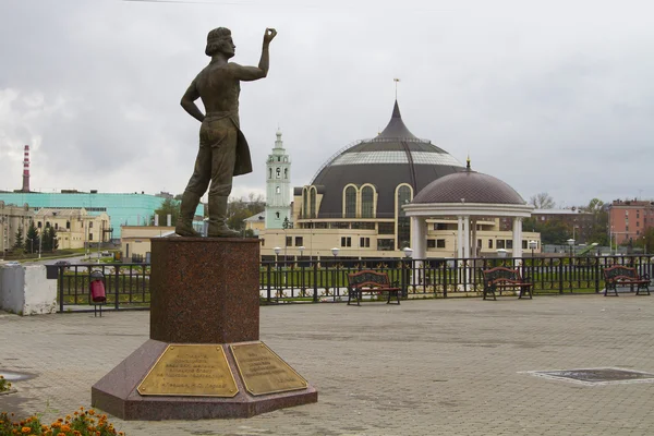 Monumento de personagens de conto de fadas russos - Levsha em Tula — Fotografia de Stock