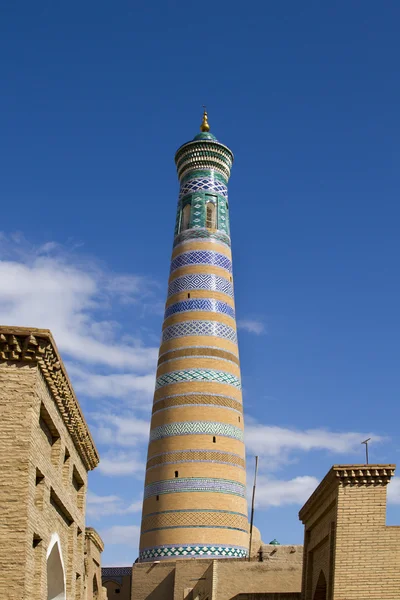 O minarete mais alto em Khiva - Islam Khoja — Fotografia de Stock