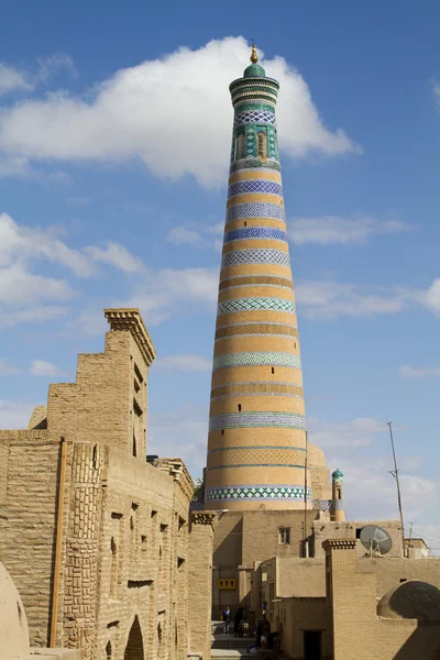 Das höchste Minarett in Chiwa - islam khoja — Stockfoto