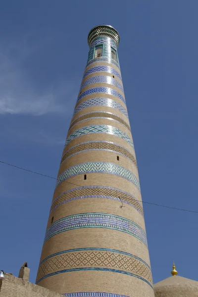 The highest minaret in Khiva - Islam Khoja — Stock Photo, Image