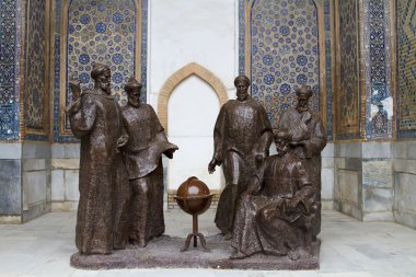 Semerkand, Özbekistan'da medrese ulugbek astronomlar Anıtı