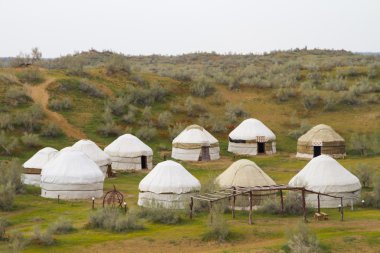 Özbekistan kyzylkum çölde kazak yurt