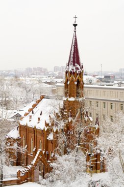 Catholic church of Uspenija of the Virgin in Irkutsk clipart