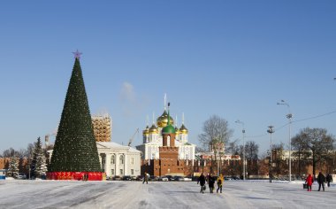 tula şehir merkezi kare Noel ağacı