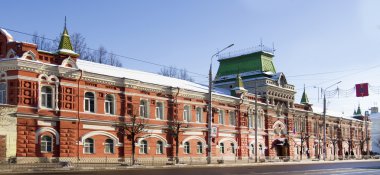 Market rows - 19th-century building in Tula clipart