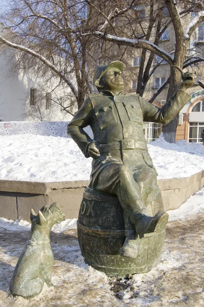 Monument dans la ville de Samara Histoires de héros tchèques - Soldier Schweik — Photo